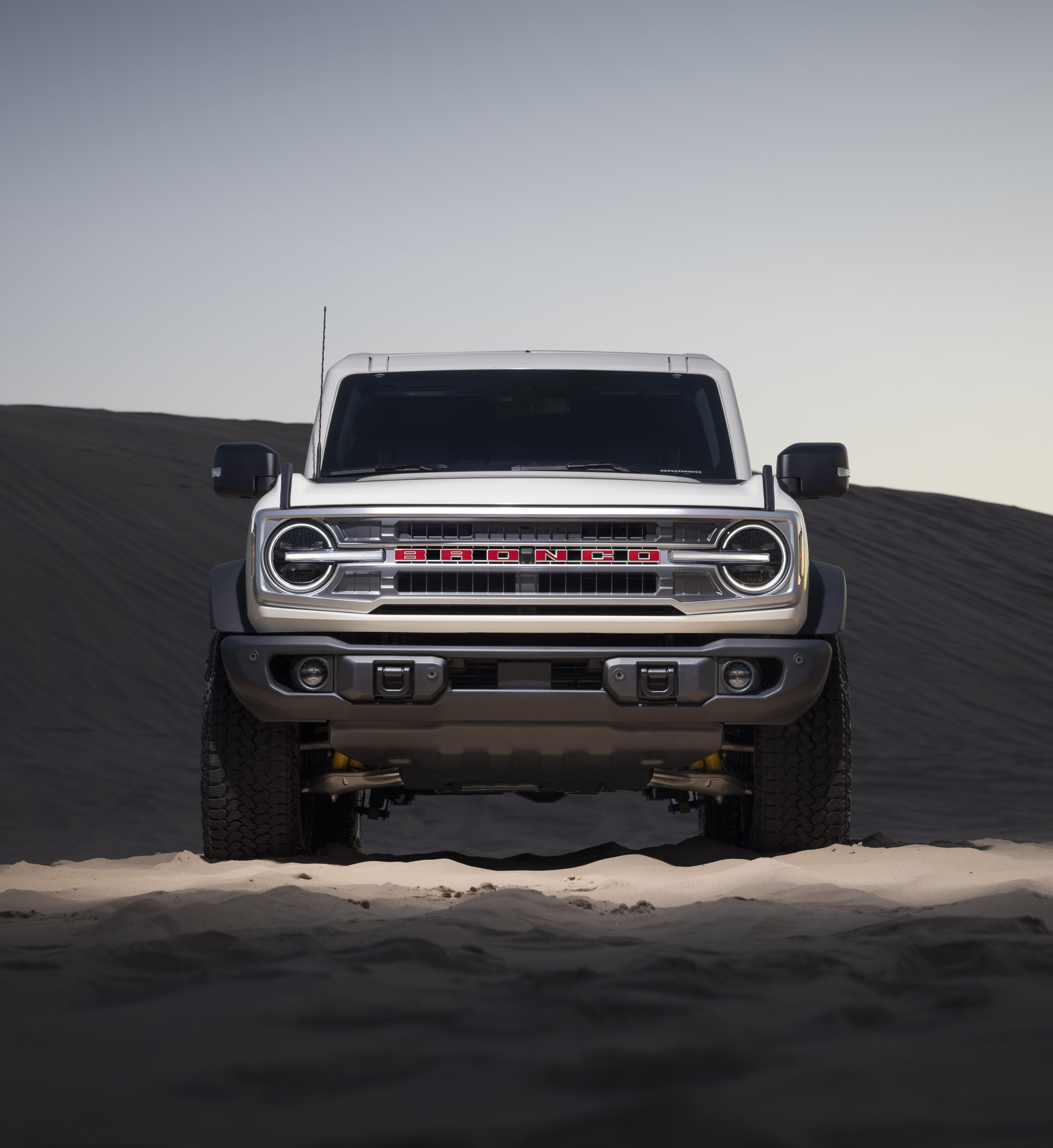 Preproduction model shown. The Bronco 60th Anniversary Package blends bolder colors and accents in the cabin, timeless visuals on the exterior, and the same uncompromising off-road capability owners expect.